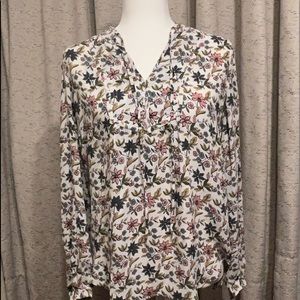 Floral Ann Taylor peasant blouse